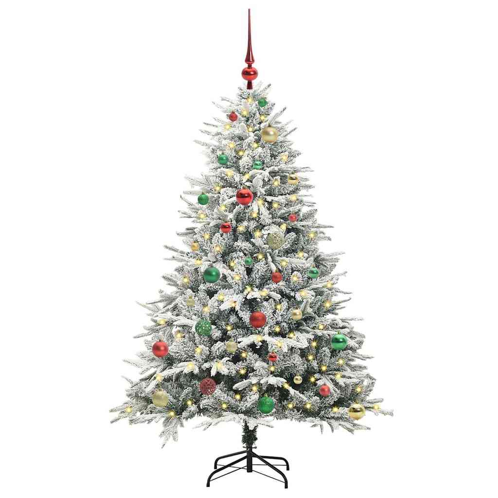 Artificial Pre-lit Christmas Tree with Ball Set Green 150 cm