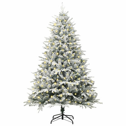 Artificial Pre-lit Christmas Tree Green 180 cm PVC and PE