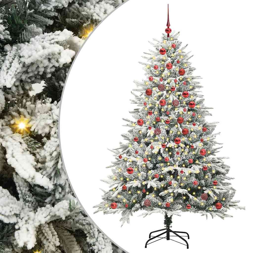 Artificial Pre-lit Christmas Tree with Ball Set Green 180 cm