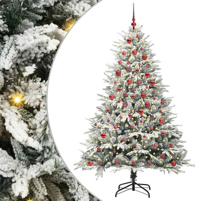 Artificial Pre-lit Christmas Tree with Ball Set Green 180 cm