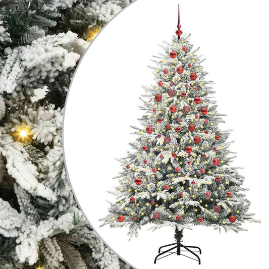 Artificial Pre-lit Christmas Tree with Ball Set Green 180 cm