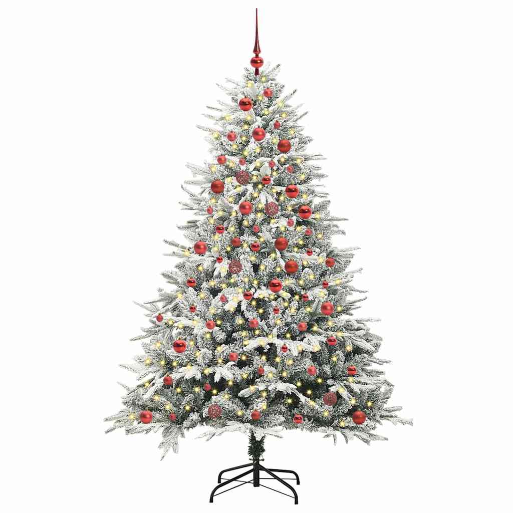 Artificial Pre-lit Christmas Tree with Ball Set Green 180 cm