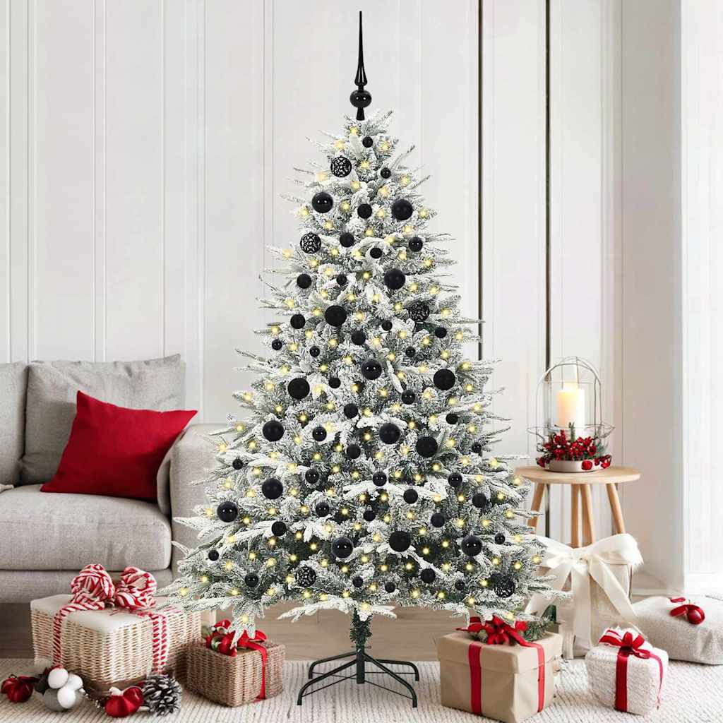 Artificial Pre-lit Christmas Tree with Ball Set Green 180 cm