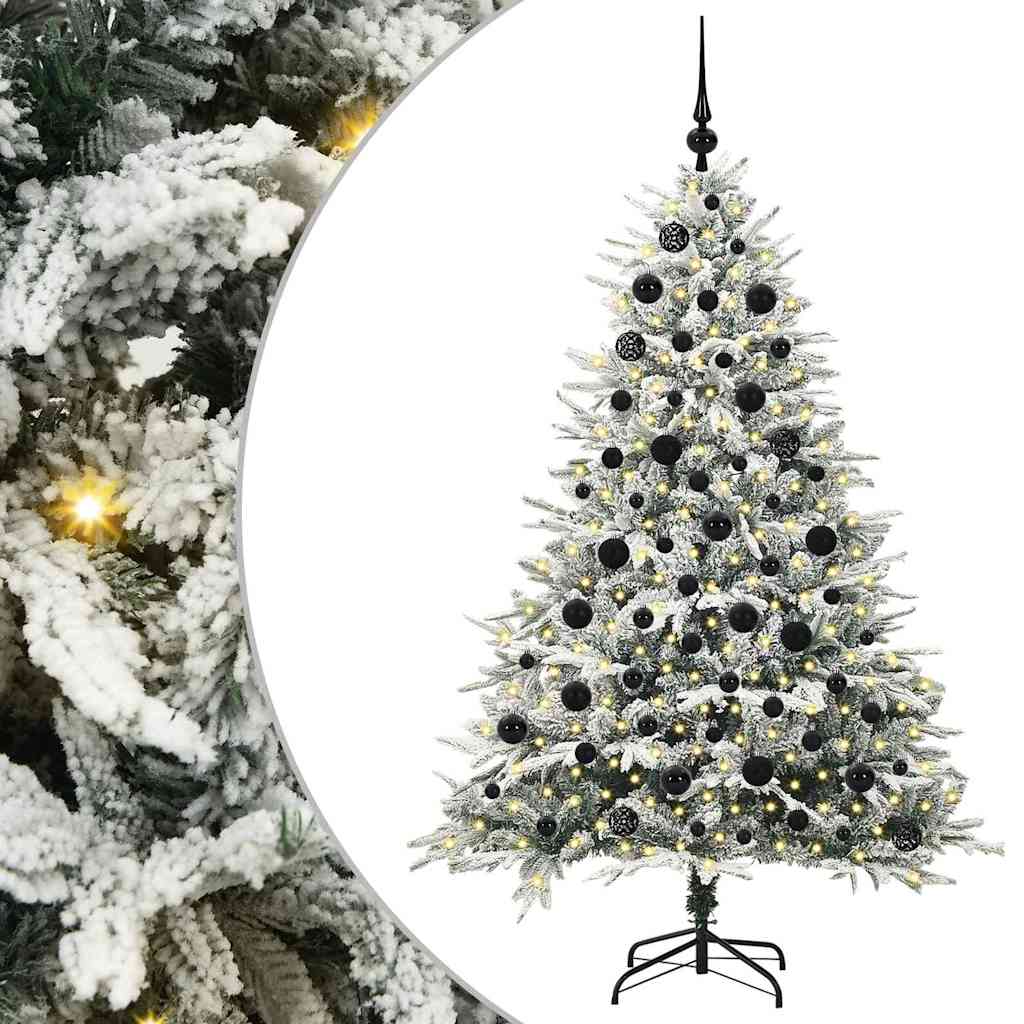 Artificial Pre-lit Christmas Tree with Ball Set Green 180 cm