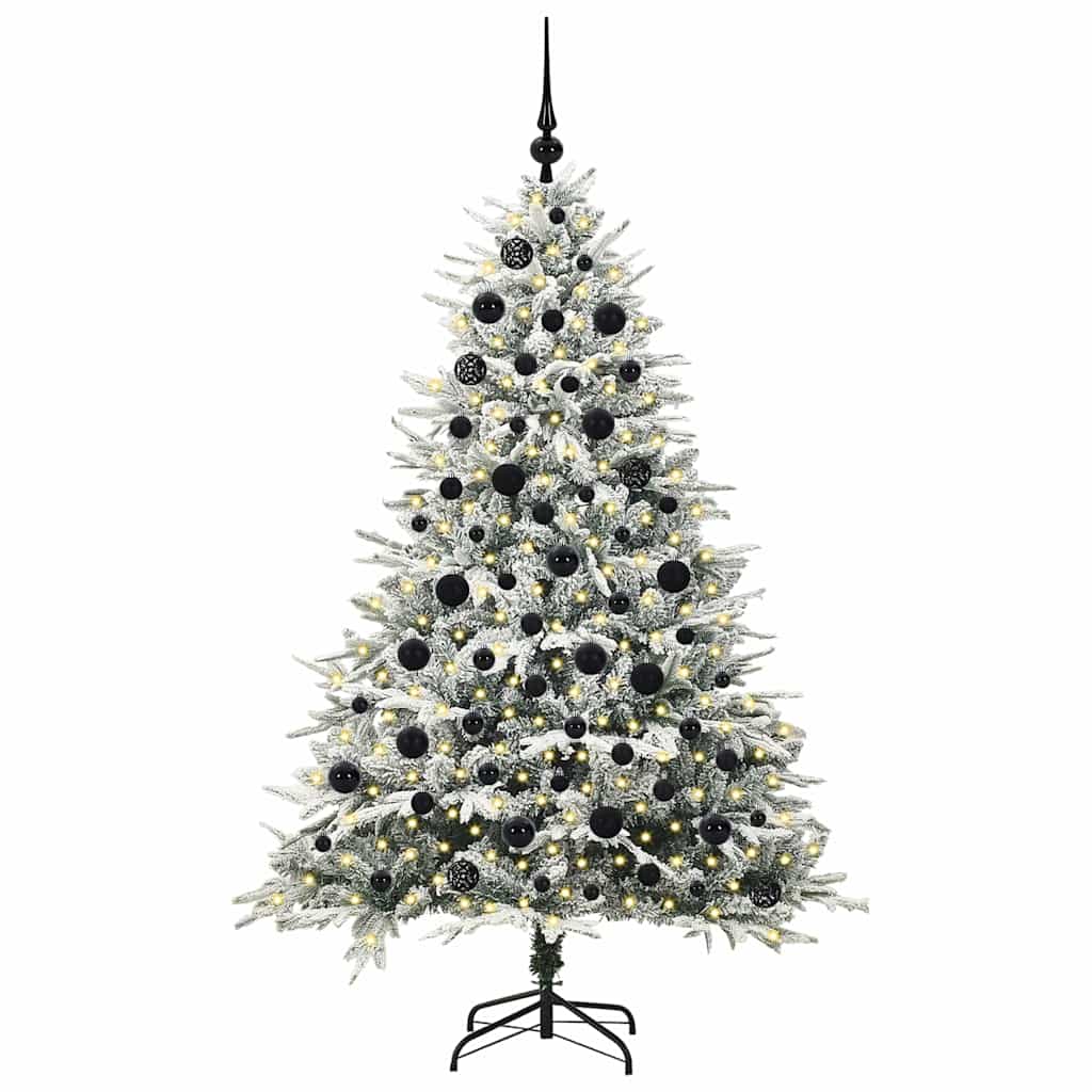 Artificial Pre-lit Christmas Tree with Ball Set Green 180 cm