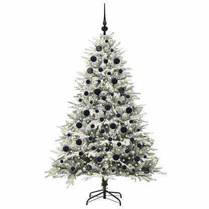 Artificial Pre-lit Christmas Tree with Ball Set Green 180 cm