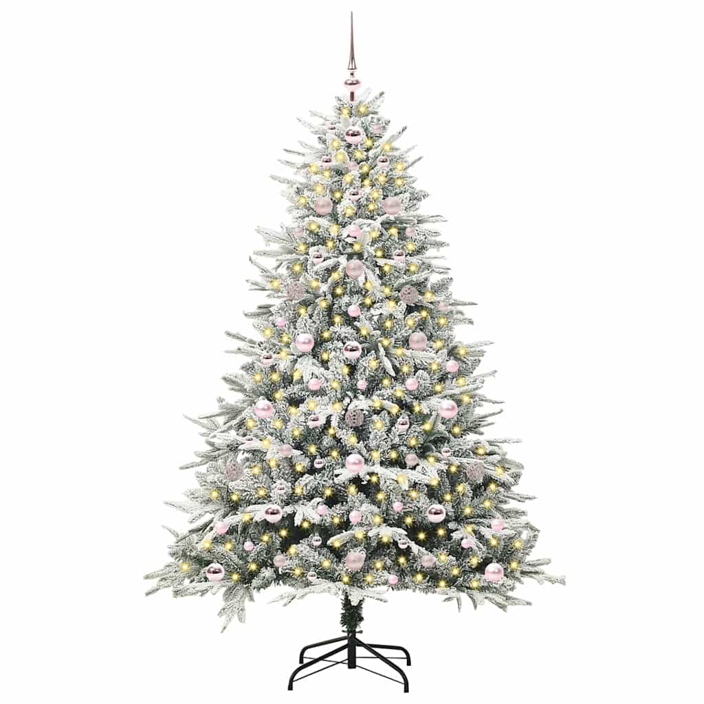 Artificial Pre-lit Christmas Tree with Ball Set Green 180 cm