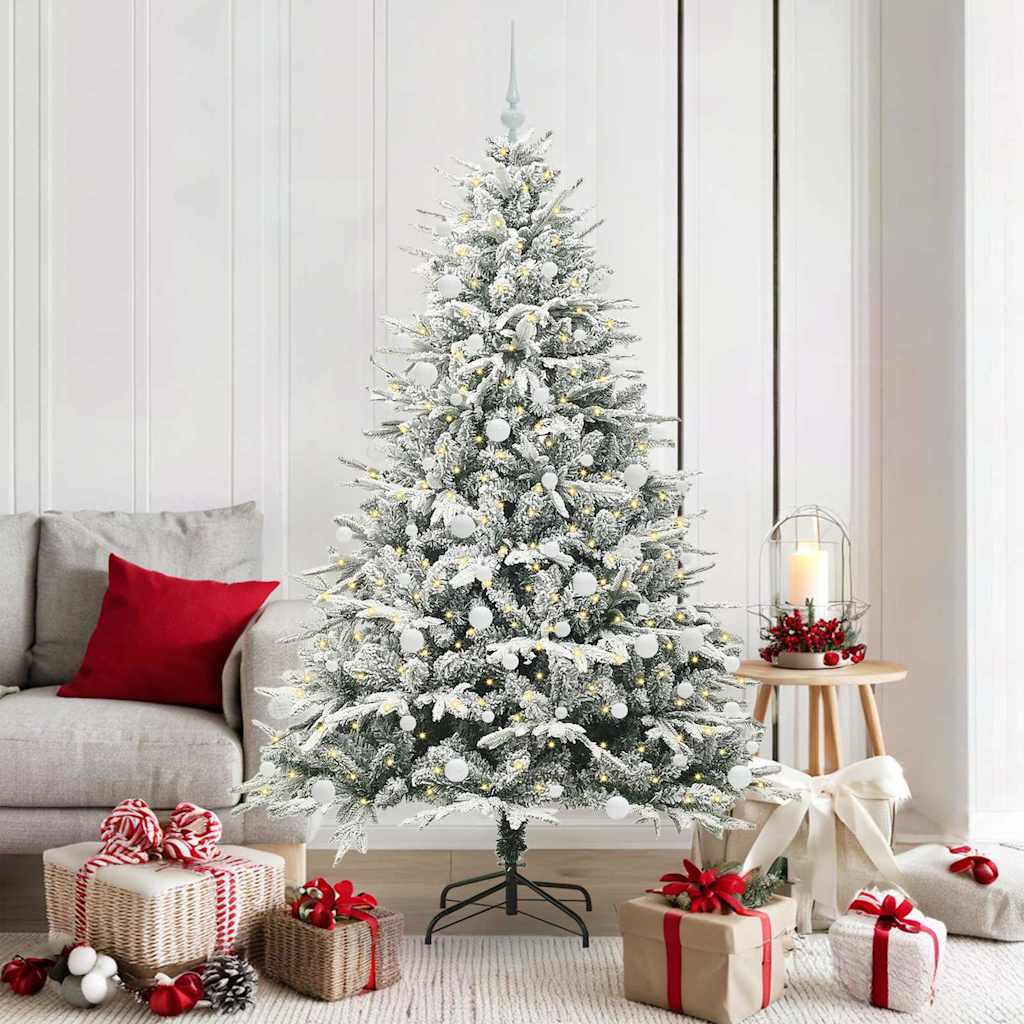 Artificial Pre-lit Christmas Tree with Ball Set Green 180 cm