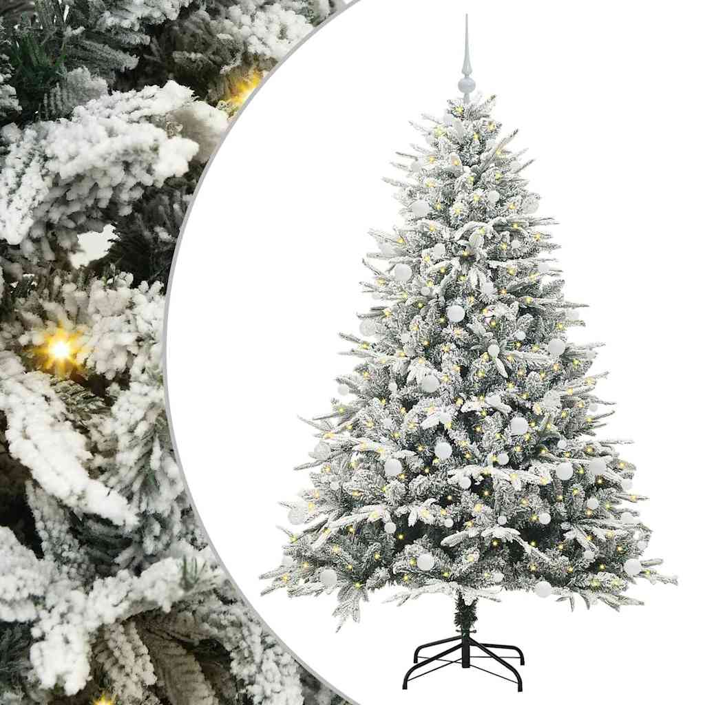 Artificial Pre-lit Christmas Tree with Ball Set Green 180 cm