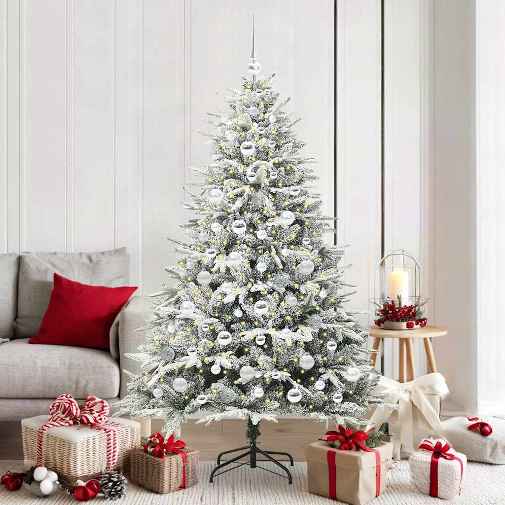 Artificial Pre-lit Christmas Tree with Ball Set Green 180 cm