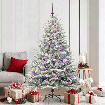 Artificial Pre-lit Christmas Tree with Ball Set Green 180 cm