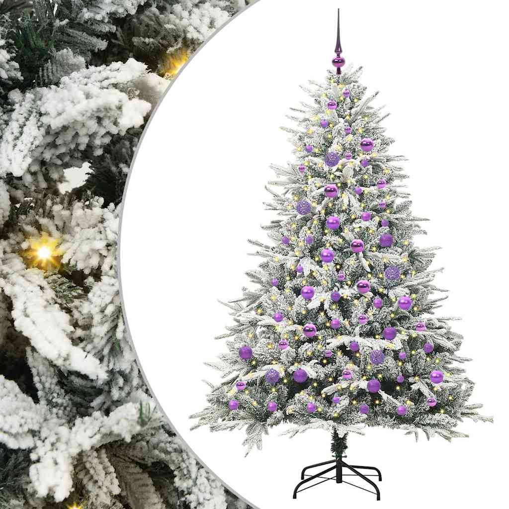 Artificial Pre-lit Christmas Tree with Ball Set Green 180 cm