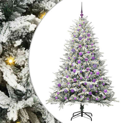 Artificial Pre-lit Christmas Tree with Ball Set Green 180 cm
