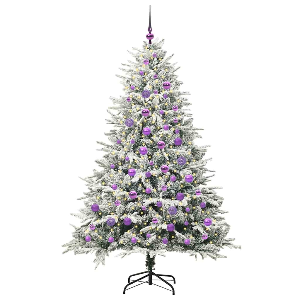 Artificial Pre-lit Christmas Tree with Ball Set Green 180 cm