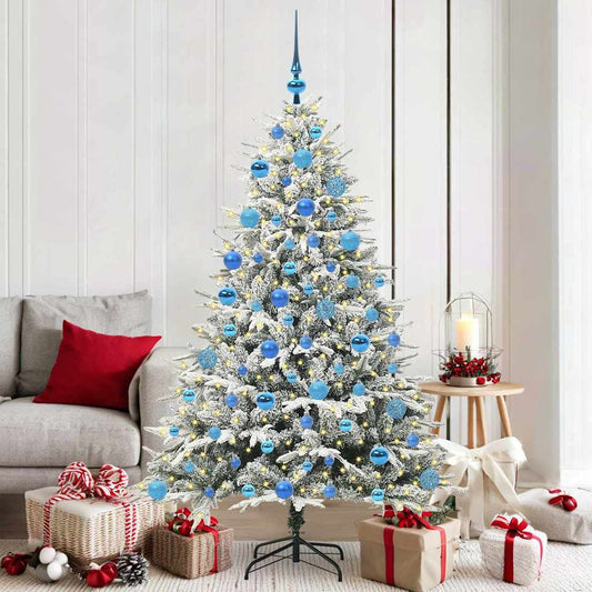 Artificial Pre-lit Christmas Tree with Ball Set Green 180 cm