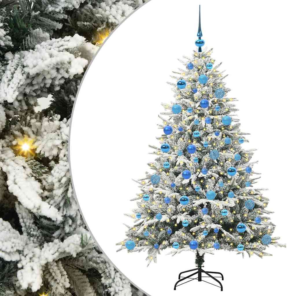 Artificial Pre-lit Christmas Tree with Ball Set Green 180 cm