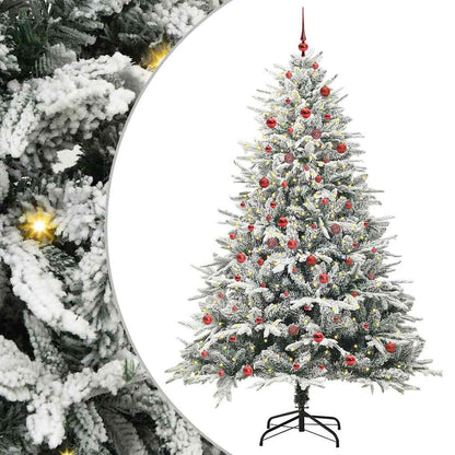Artificial Pre-lit Christmas Tree with Ball Set Green 210 cm