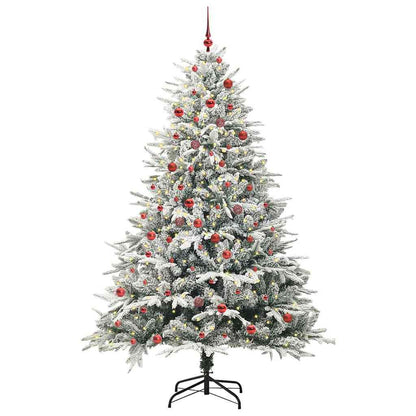 Artificial Pre-lit Christmas Tree with Ball Set Green 210 cm