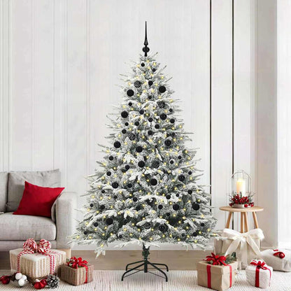 Artificial Pre-lit Christmas Tree with Ball Set Green 210 cm