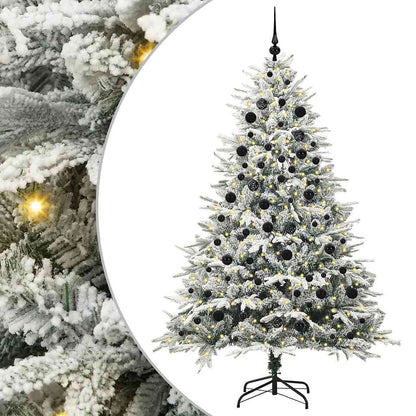Artificial Pre-lit Christmas Tree with Ball Set Green 210 cm