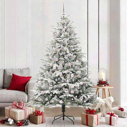 Artificial Pre-lit Christmas Tree with Ball Set Green 210 cm