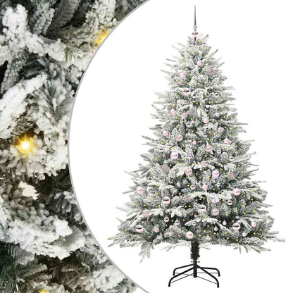 Artificial Pre-lit Christmas Tree with Ball Set Green 210 cm