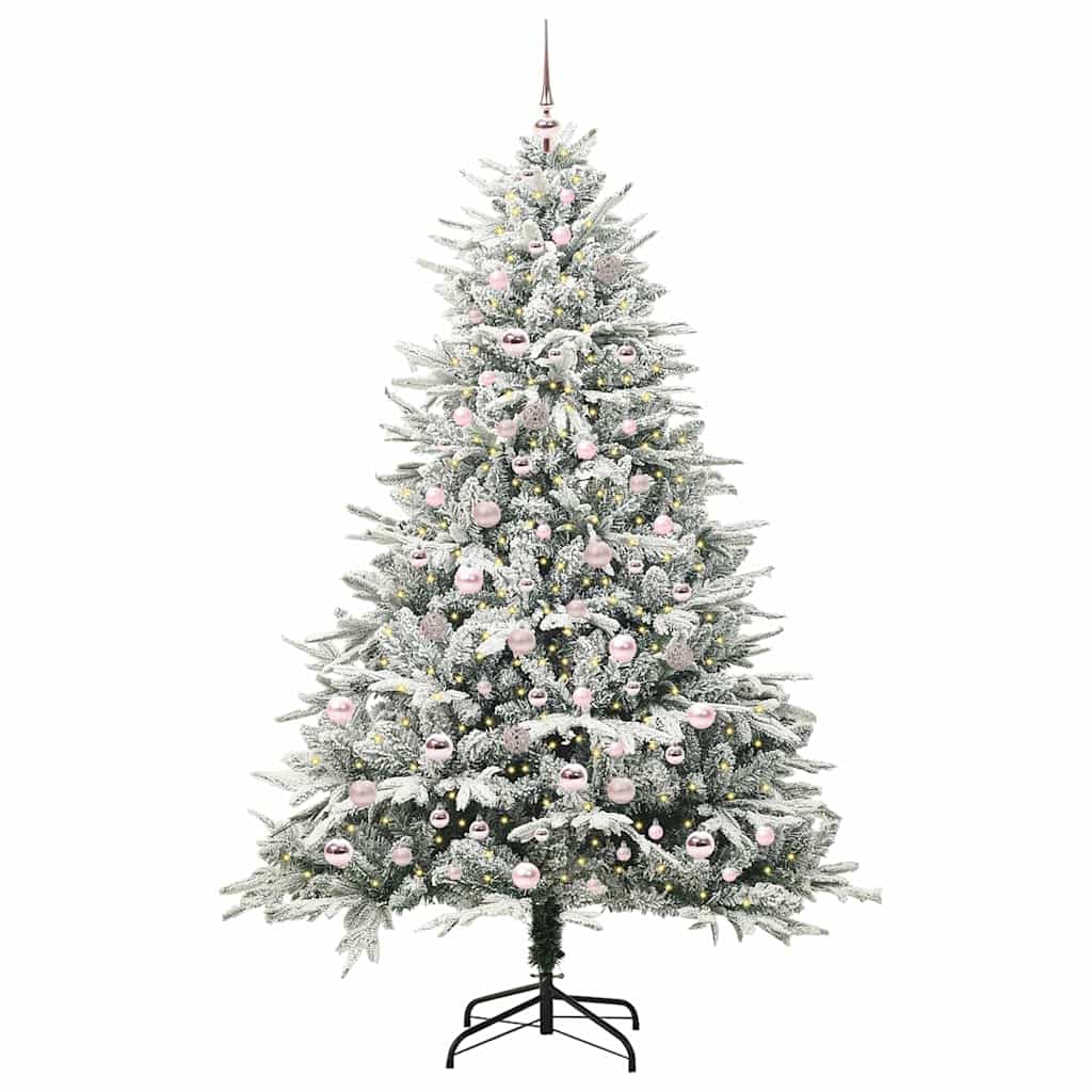 Artificial Pre-lit Christmas Tree with Ball Set Green 210 cm