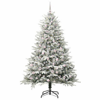 Artificial Pre-lit Christmas Tree with Ball Set Green 210 cm