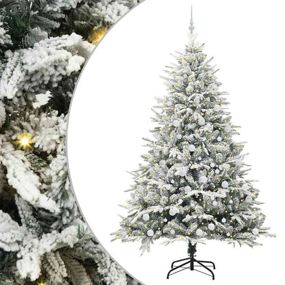 Artificial Pre-lit Christmas Tree with Ball Set Green 210 cm