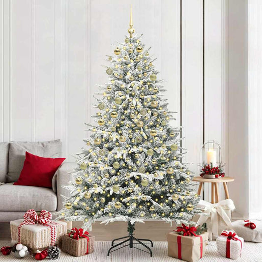 Artificial Pre-lit Christmas Tree with Ball Set Green 210 cm