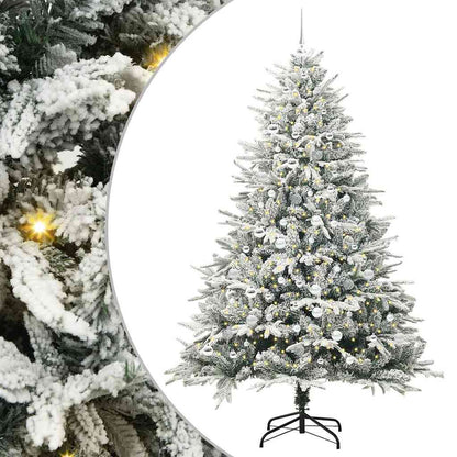 Artificial Pre-lit Christmas Tree with Ball Set Green 210 cm