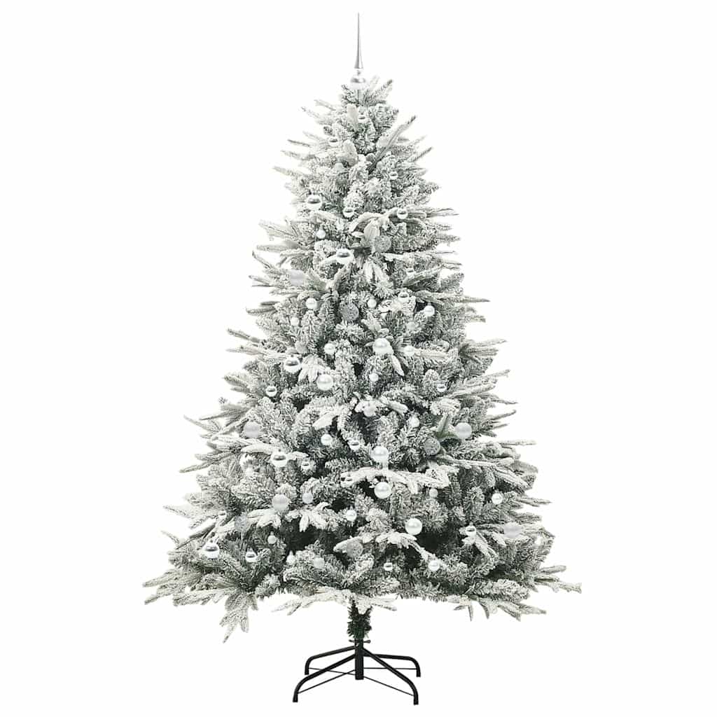 Artificial Pre-lit Christmas Tree with Ball Set Green 210 cm