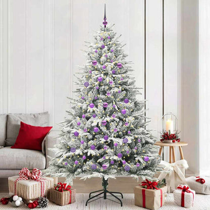 Artificial Pre-lit Christmas Tree with Ball Set Green 210 cm