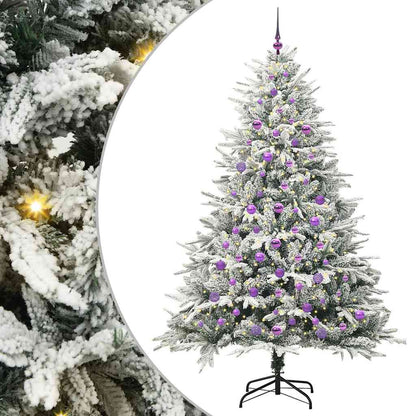 Artificial Pre-lit Christmas Tree with Ball Set Green 210 cm