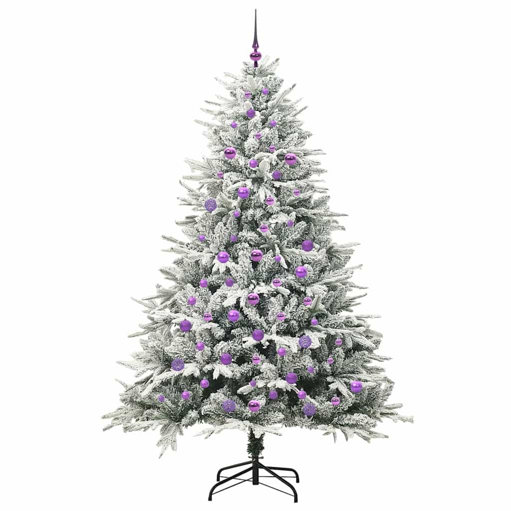 Artificial Pre-lit Christmas Tree with Ball Set Green 210 cm