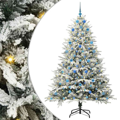Artificial Pre-lit Christmas Tree with Ball Set Green 210 cm
