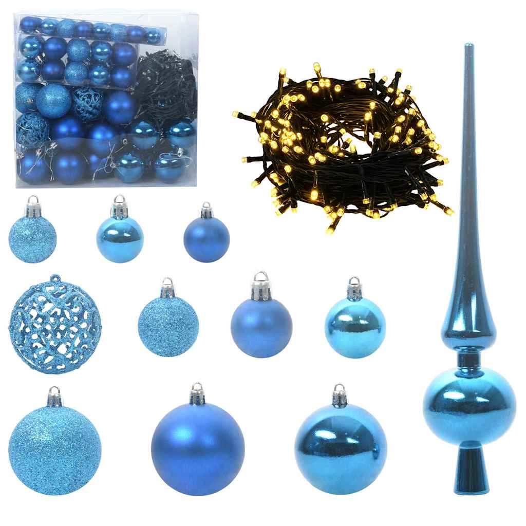 Artificial Pre-lit Christmas Tree with Ball Set Green 210 cm