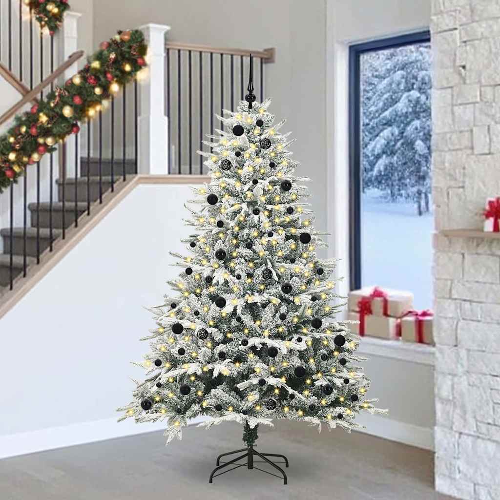 Artificial Pre-lit Christmas Tree with Ball Set Green 240 cm