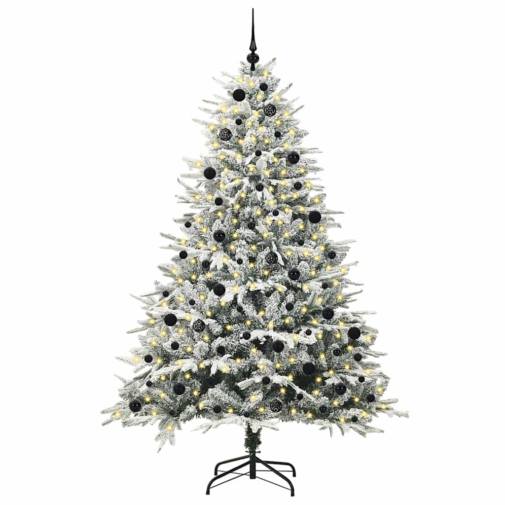 Artificial Pre-lit Christmas Tree with Ball Set Green 240 cm