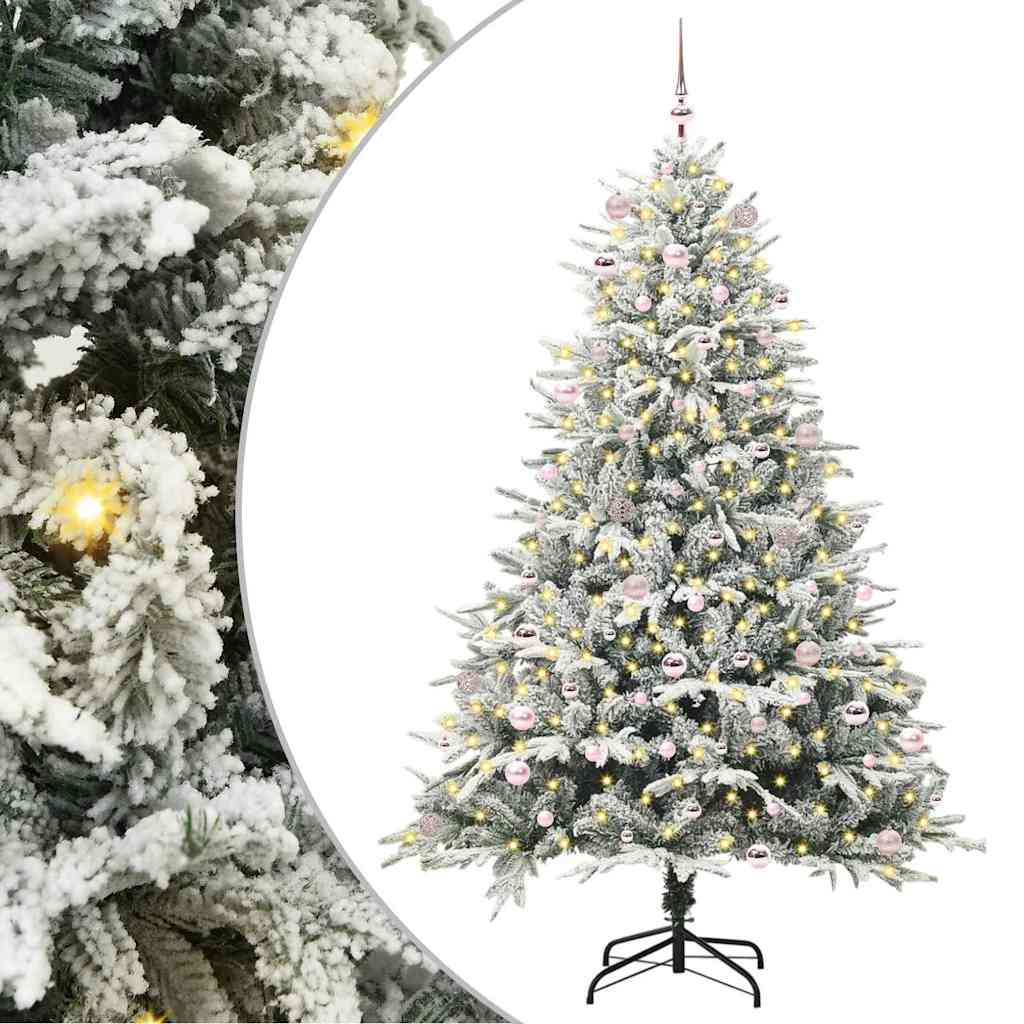 Artificial Pre-lit Christmas Tree with Ball Set Green 240 cm