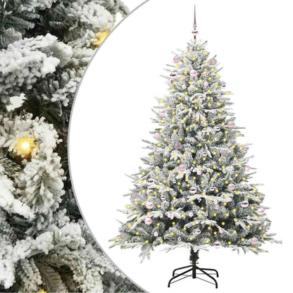 Artificial Pre-lit Christmas Tree with Ball Set Green 240 cm