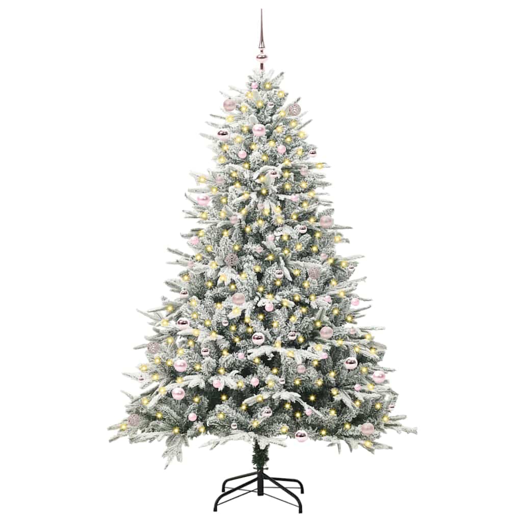 Artificial Pre-lit Christmas Tree with Ball Set Green 240 cm