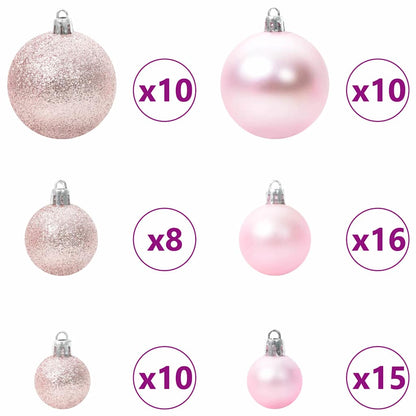 Artificial Pre-lit Christmas Tree with Ball Set Green 240 cm