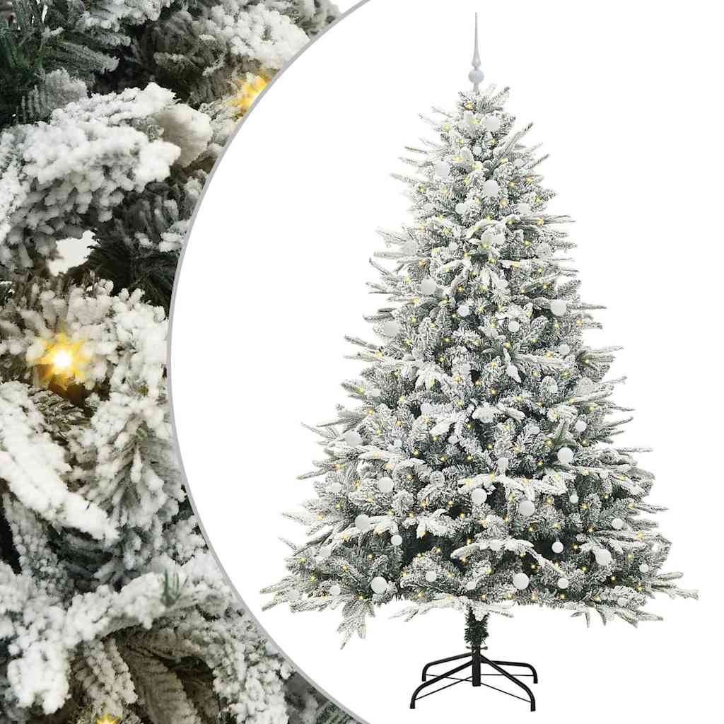 Artificial Pre-lit Christmas Tree with Ball Set Green 240 cm