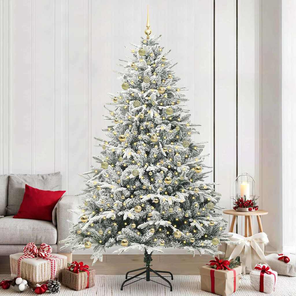Artificial Pre-lit Christmas Tree with Ball Set Green 240 cm