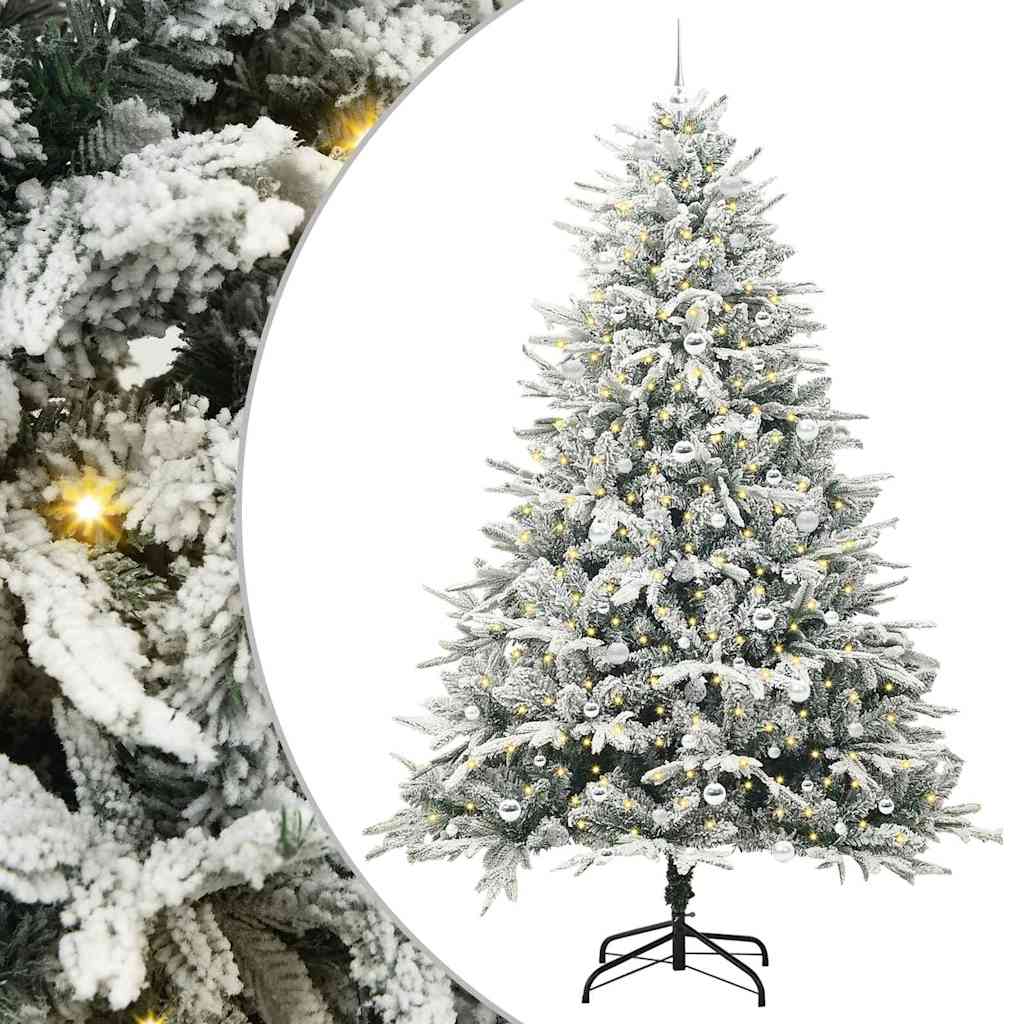 Artificial Pre-lit Christmas Tree with Ball Set Green 240 cm