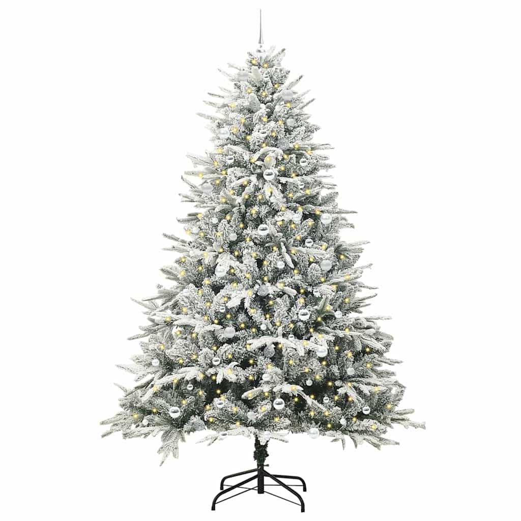 Artificial Pre-lit Christmas Tree with Ball Set Green 240 cm