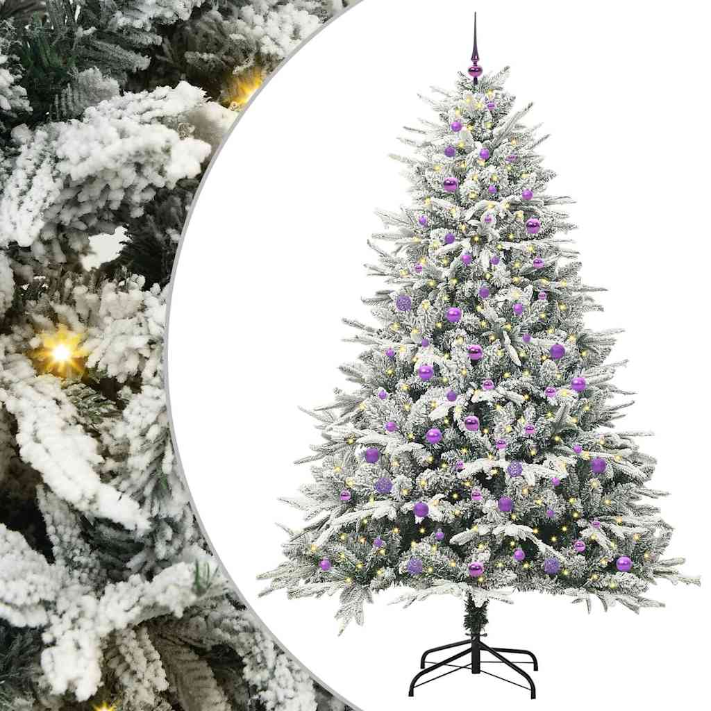 Artificial Pre-lit Christmas Tree with Ball Set Green 240 cm