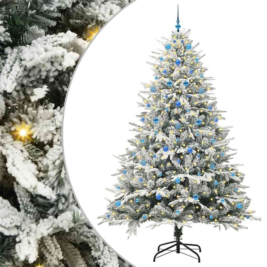 Artificial Pre-lit Christmas Tree with Ball Set Green 240 cm
