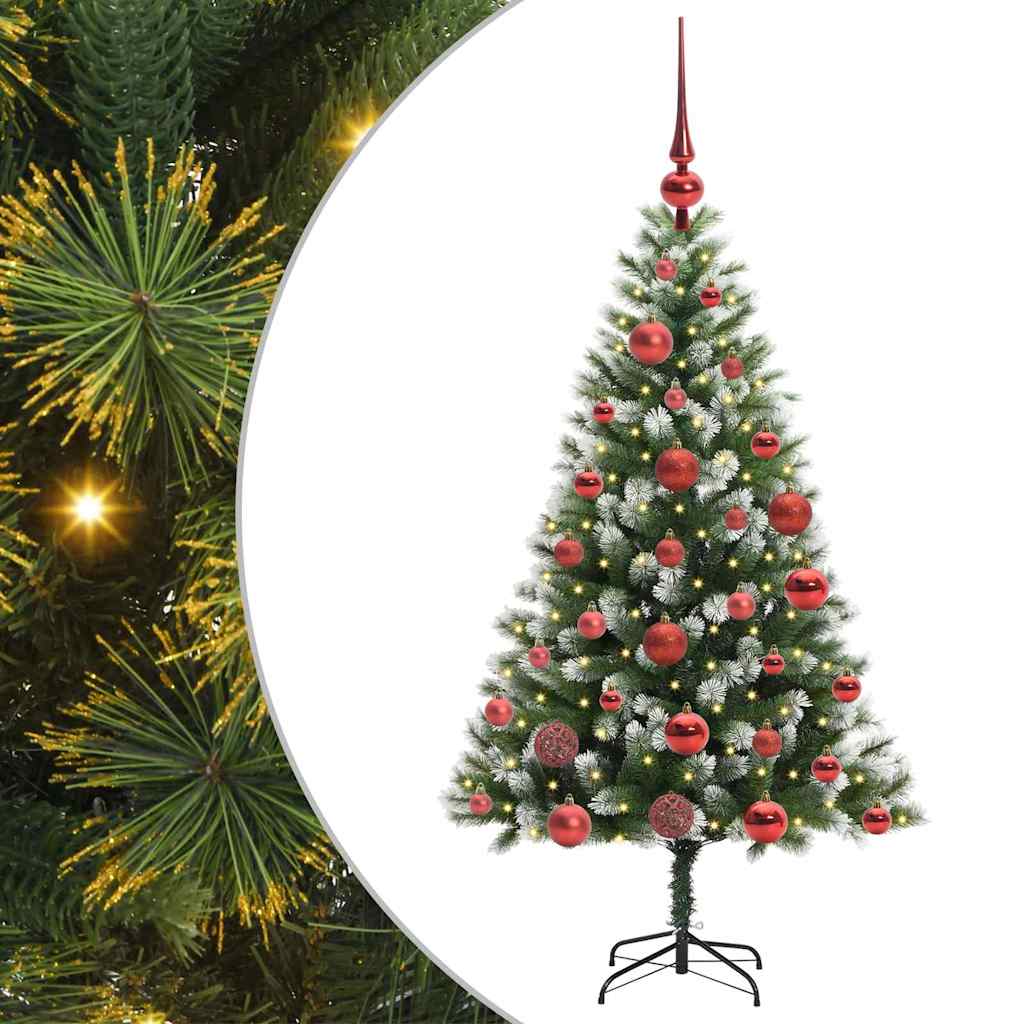 Artificial Hinged Christmas Tree with Flocked Snow 120 cm